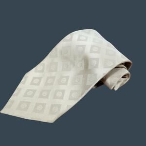 Men's Richman Brothers Beige Jacquard Pattern Necktie 57.25" Long